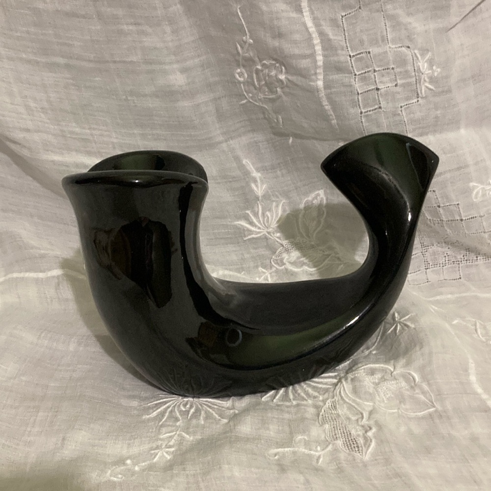 Elegant Black Ceramic Whale